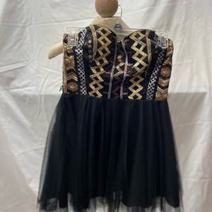 Teeze me strapless juniors dress.